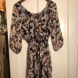 Lily Rose black and pink floral dress 👗